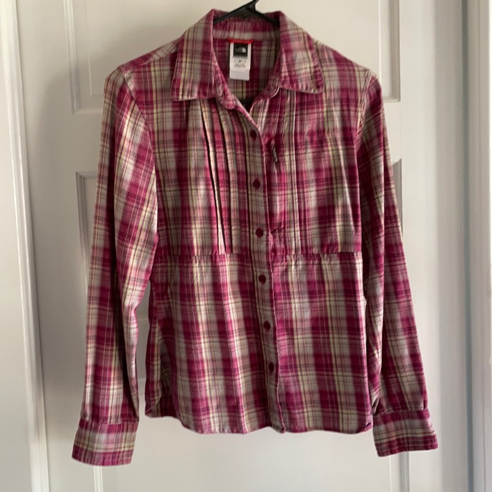The North Face S Flannel Plaid Button Down Shirt